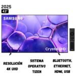 Tv Smart 43" Samsung Crystal Un43U8000 4K/Hdmi/Dig/Bt/Hdr10+
